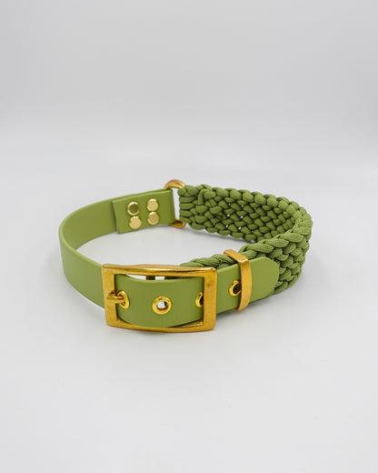 dog collar waterproof handmade in biothane and braided paracorde, colliers pour chien 
